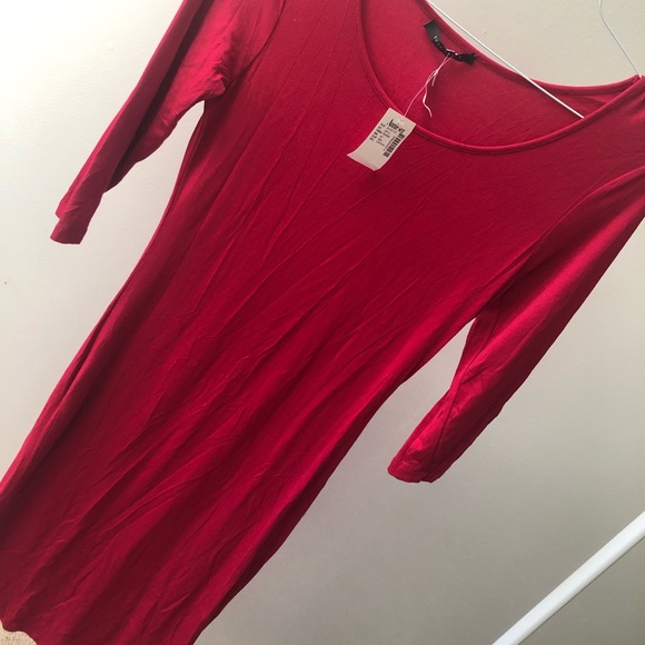 NWT Red Bodycon Dress Suzy Shier Size Medium - Picture 7 of 8